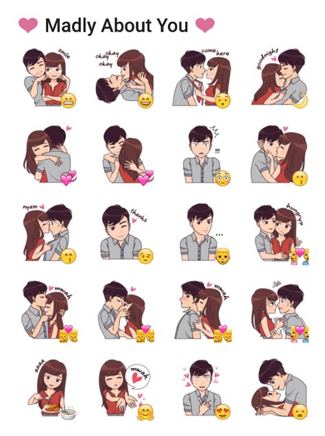 kiss romantic hot stickers|Romantic Kiss Stickers